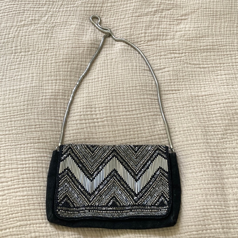 NWOT Gorgeous H&M faux suede beaded purse